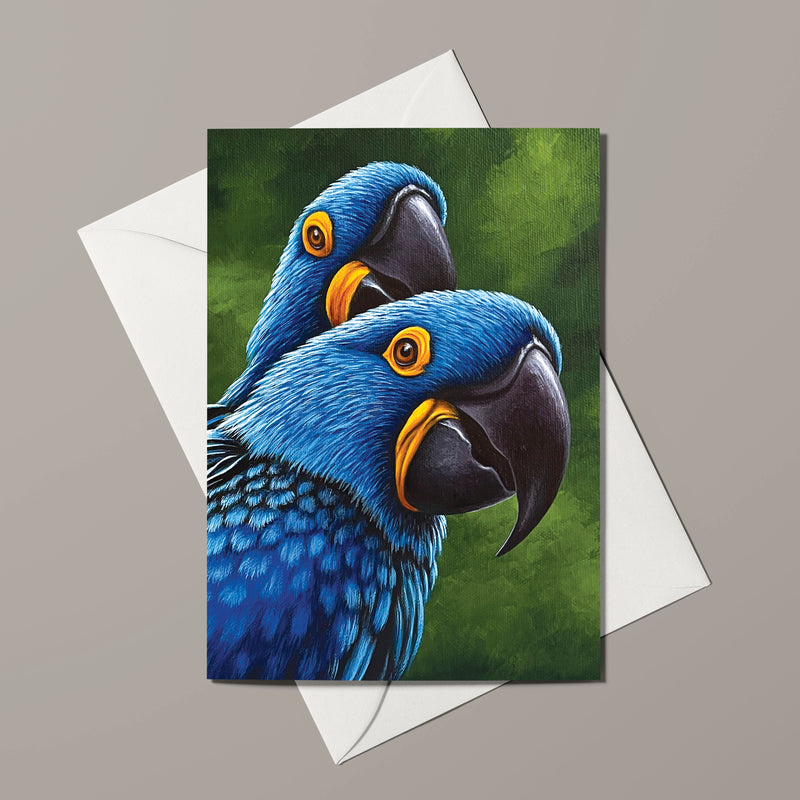 Greeting Card - Hyacinth Macaws