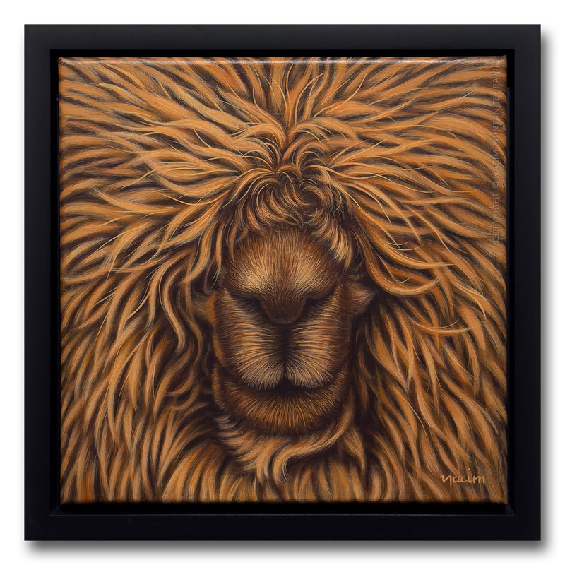 Boop (framed), original acrylic painting for sale by artist Nacim Ruintan-Tehrani.