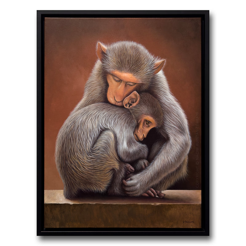 Safe Haven (framed), original acrylic painting for sale by artist Nacim Ruintan-Tehrani.