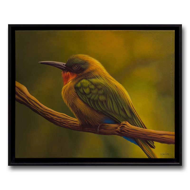 Vividly Alluring (framed), original acrylic painting for sale by artist Nacim Ruintan-Tehrani.