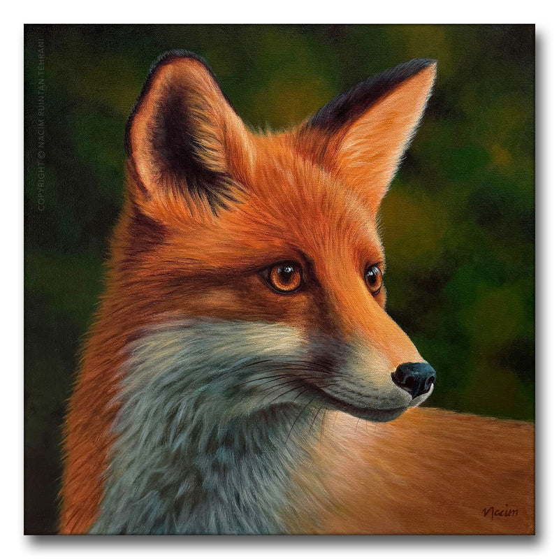 Gazing Beyond The Glade, original acrylic painting for sale by artist Nacim Ruintan-Tehrani.