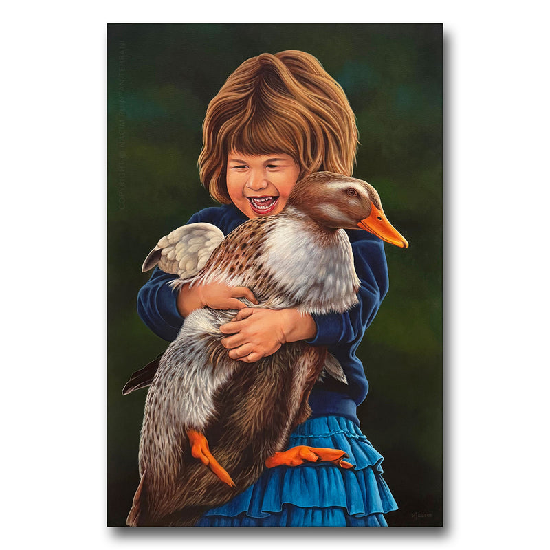 Pure Joy, original acrylic painting for sale by artist Nacim Ruintan-Tehrani.