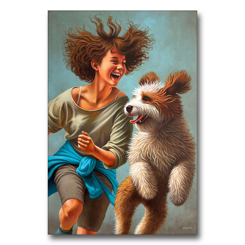 Happiness, Right Here, original acrylic painting for sale by artist Nacim Ruintan-Tehrani.