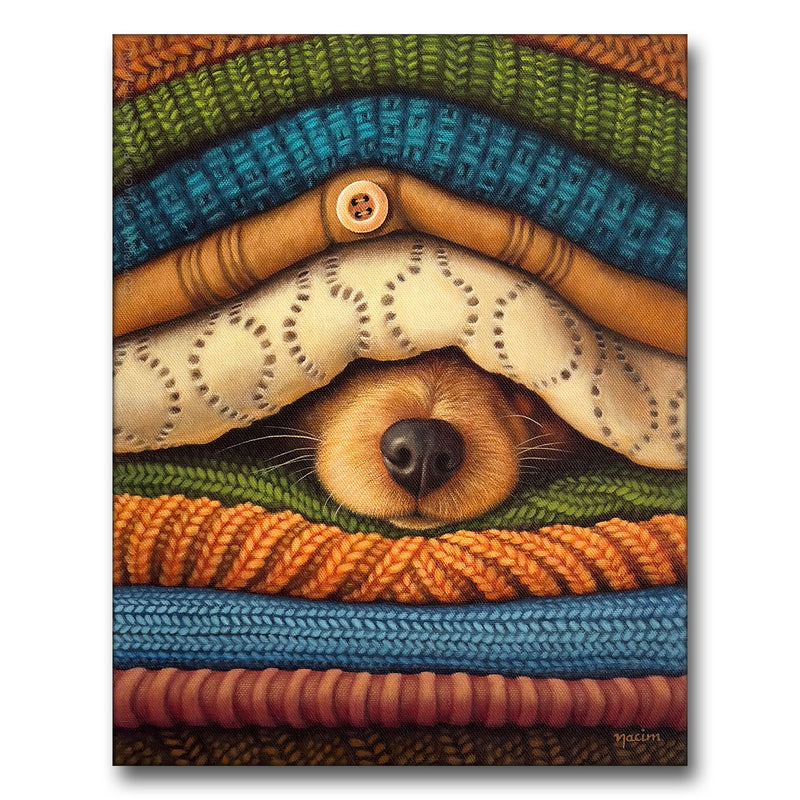 A Soft Refuge, original acrylic painting for sale by artist Nacim Ruintan-Tehrani.
