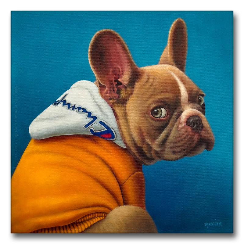 Undisputed, original acrylic painting for sale by artist Nacim Ruintan-Tehrani.