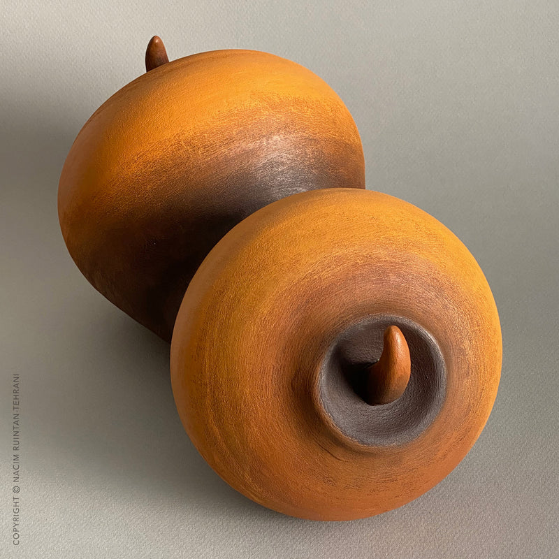 Aurora's love, ceramic sculpture for sale by artist Nacim Ruintan-Tehrani.