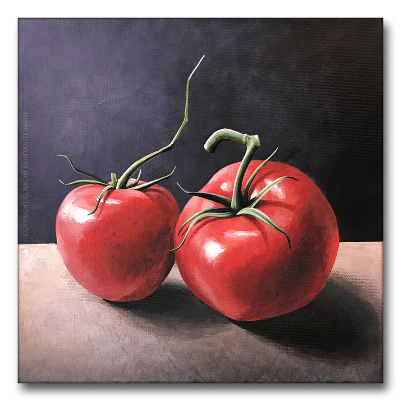 The two of us, original acrylic painting for sale by artist Nacim Ruintan-Tehrani.