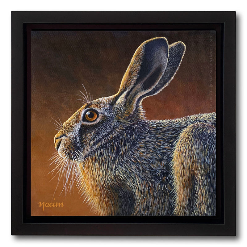 Basking in the sun (framed), original acrylic painting for sale by artist Nacim Ruintan-Tehrani.