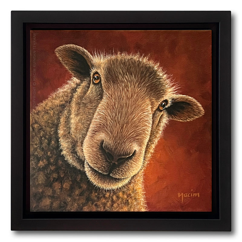 Remember me (framed), original acrylic painting for sale by artist Nacim Ruintan-Tehrani.