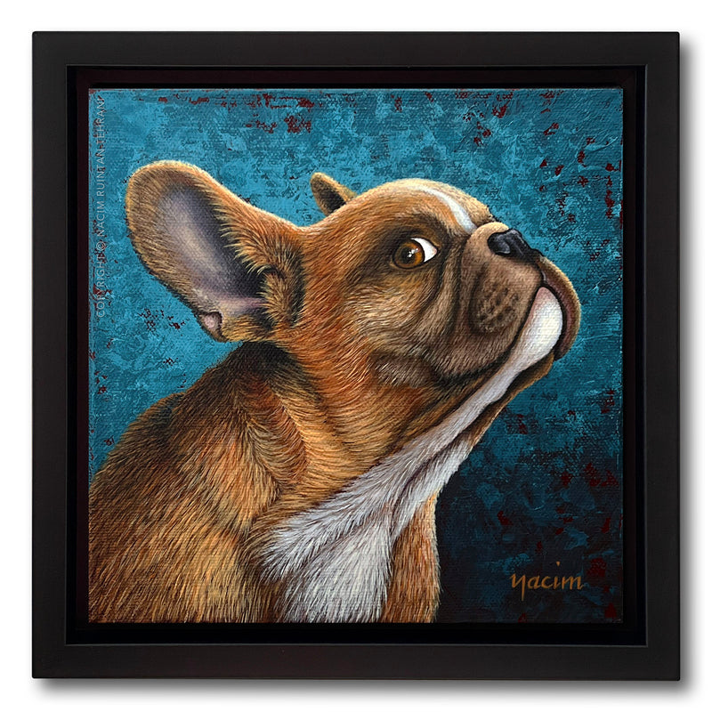 I see you (framed), original acrylic painting for sale by artist Nacim Ruintan-Tehrani.