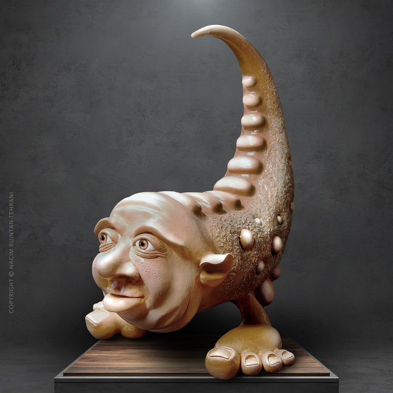 Do Pa, mixed media sculpture for sale by artist Nacim Ruintan-Tehrani.